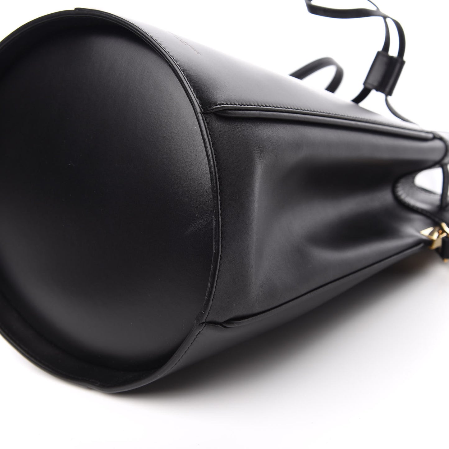 Smooth Calfskin Medium Talitha Bucket Bag Black