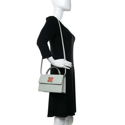 Off-White Calfskin Diagonal Quilted Jitney 1.4 Shoulder Bag Green 2 of 13