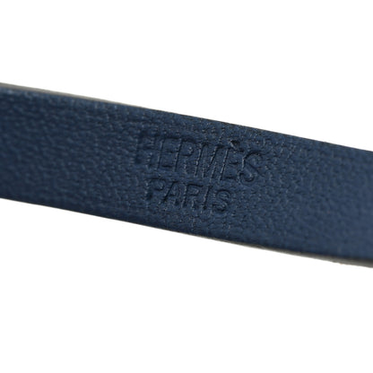 Hermes Swift 3MM Hapi Triple Tour Wrap Bracelet Bleu Agate 4 of 5