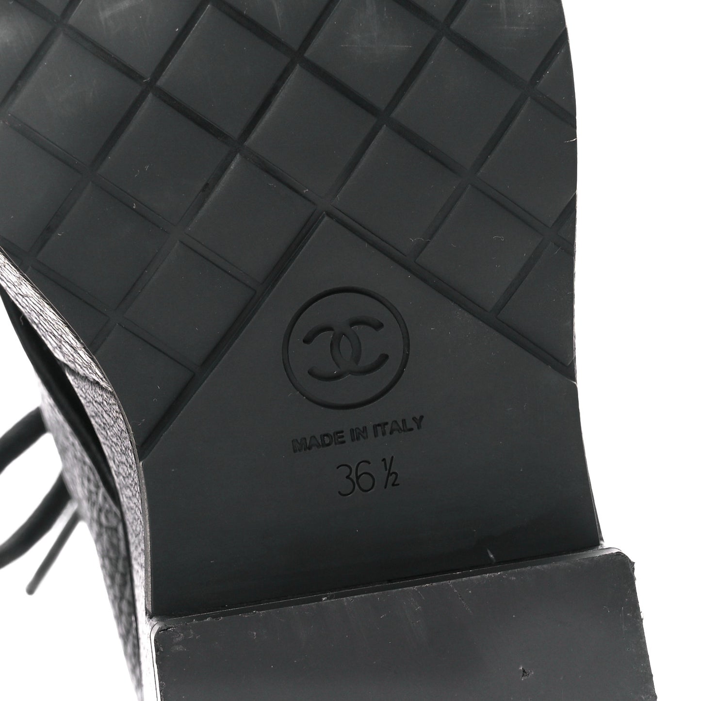 Shiny Calfskin Pearl Lace Up Combat Short Boots 36.5 Black