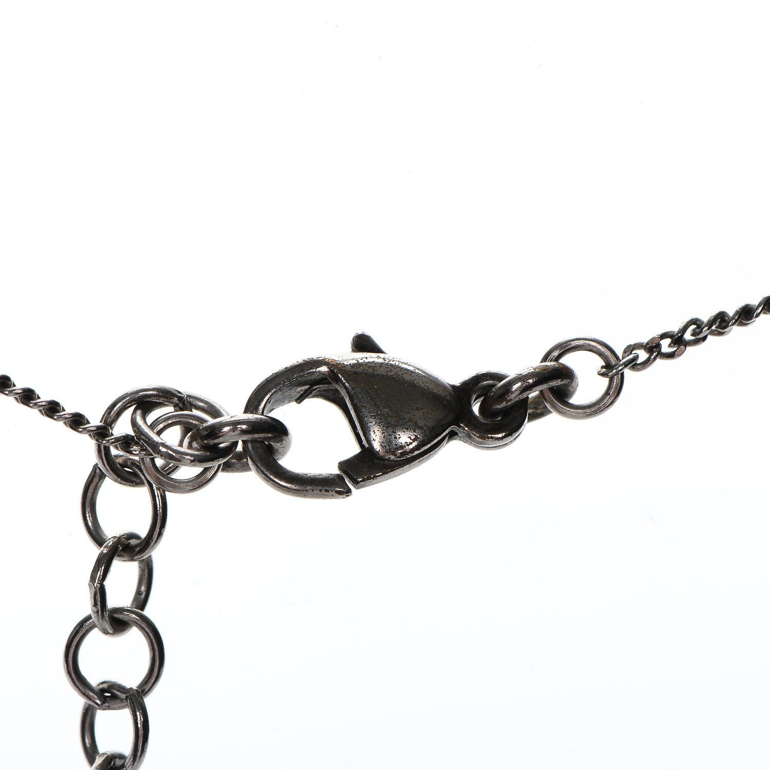 Chanel Quilted CC Pendant Necklace Silver 7 of 7