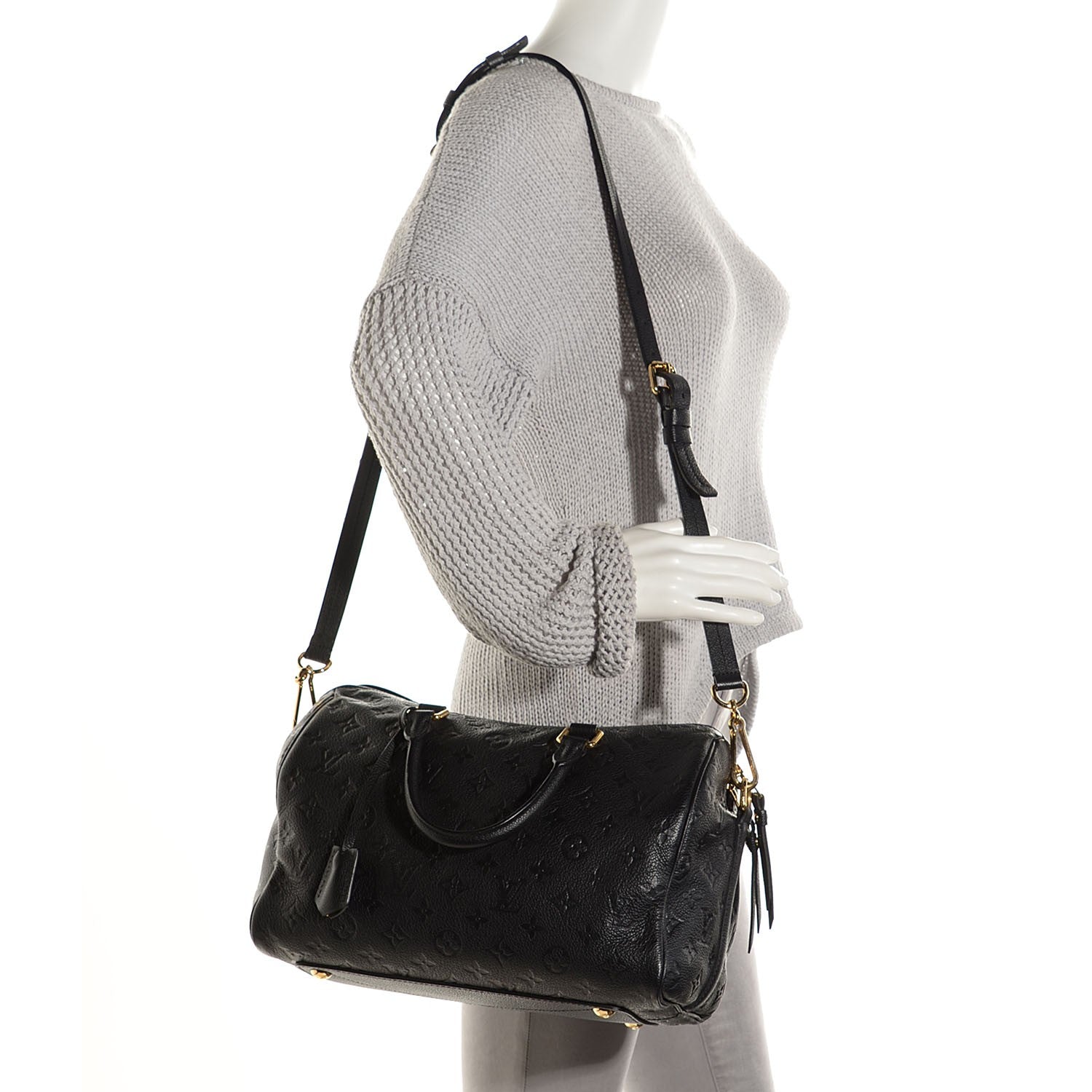 Louis Vuitton Empreinte Speedy Bandouliere 30 Black 2 of 7