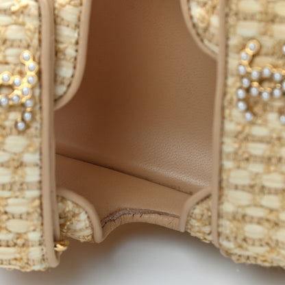 Chanel Braided Fabric Velcro Dad Sandals 38.5 Beige 16 of 19
