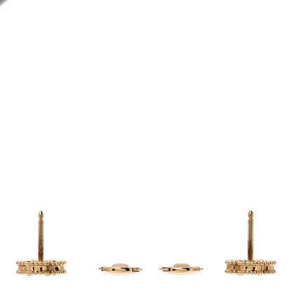 Van Cleef & Arpels 18K Yellow Gold Black Onyx Sweet Alhambra Earrings 3 of 5