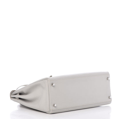 Hermes Taurillon Clemence Kelly Retourne 35 Gris Perle 6 of 28