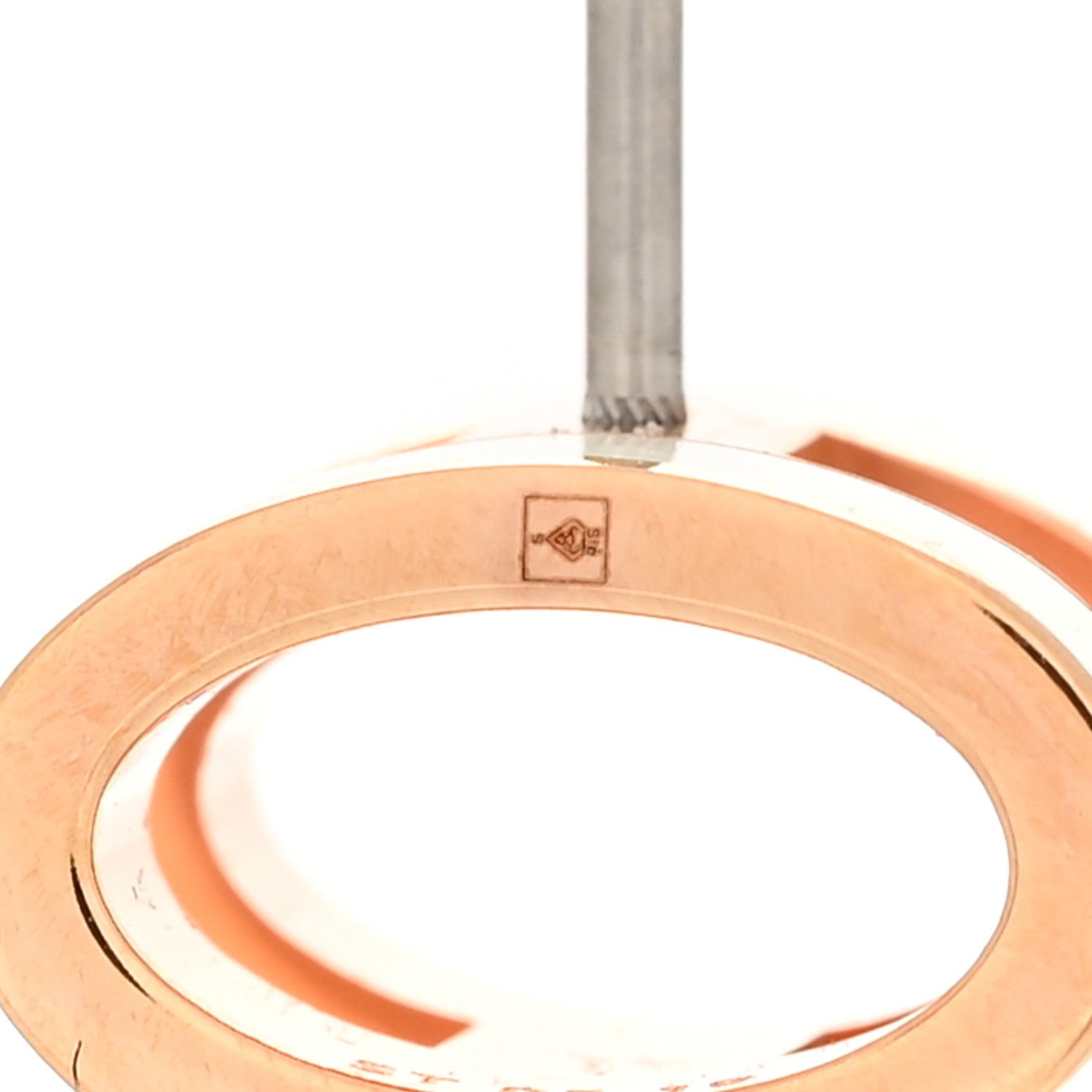 Hermes Rose Gold Lacquered Mini Pop H Earrings White 4 of 6