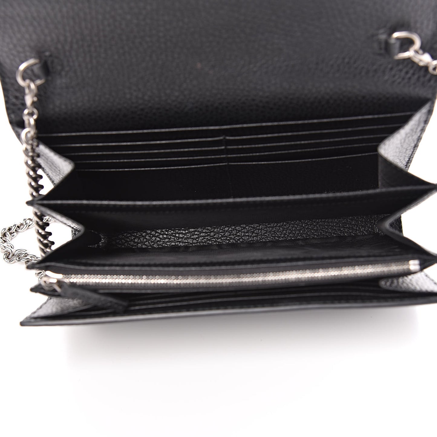 Calfskin Mini Dionysus Chain Wallet Black