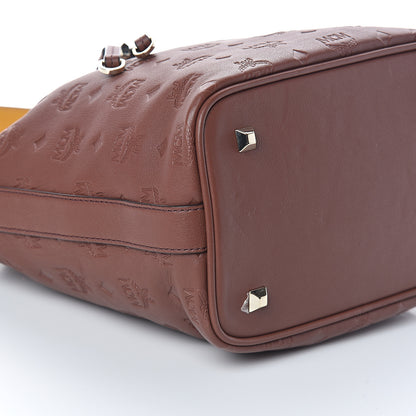 MCM Calfskin Ottomar Monogram Essential Bucket Brown 8 of 9