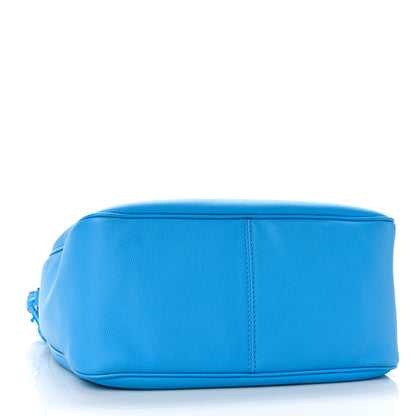 Versace Grained Calfskin La Medusa Bucket Bag Blue 4 of 8