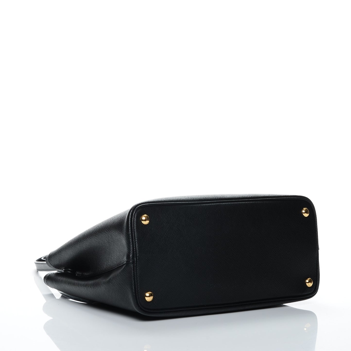 Saffiano Cuir Medium Double Bag Black Mughetto