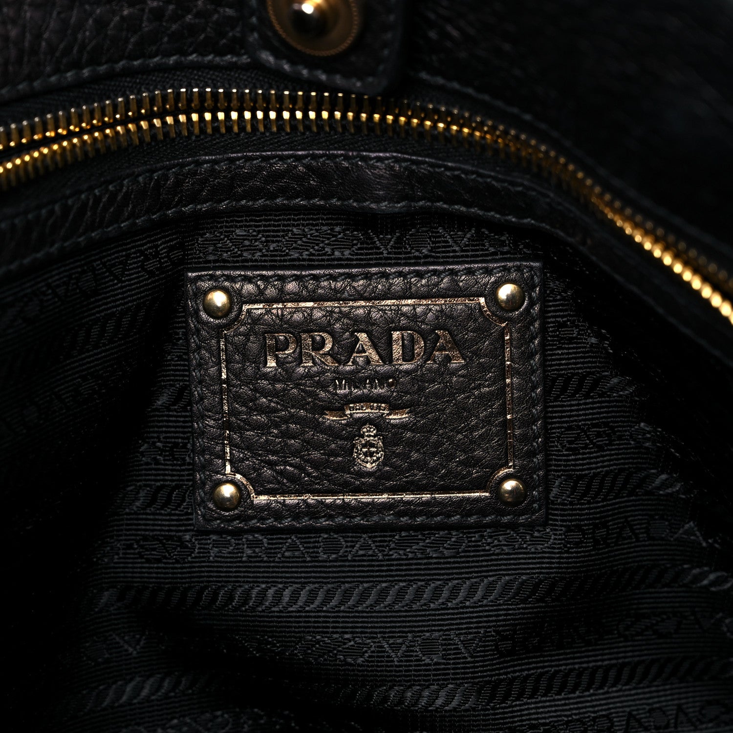 Prada Vitello Daino Tote Black 5 of 12
