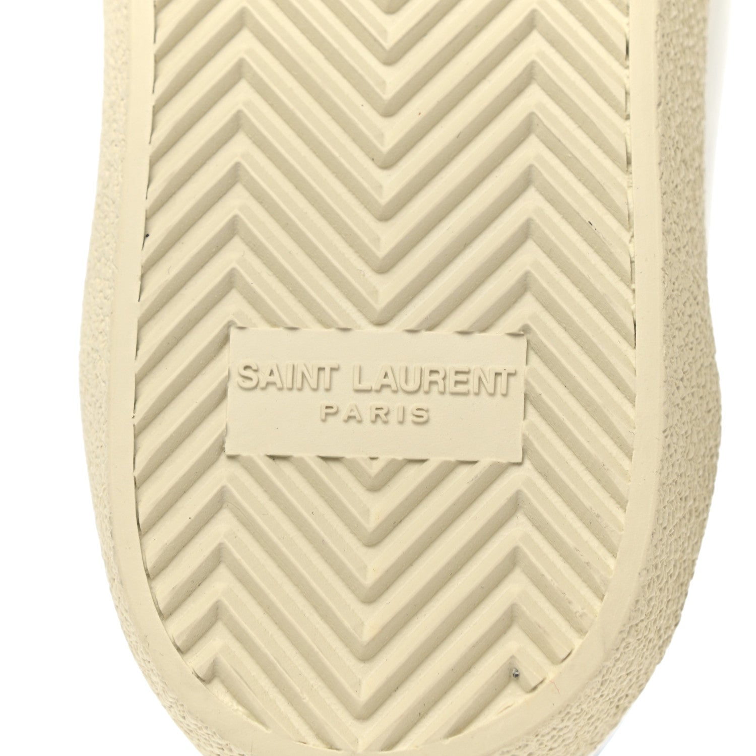 Saint Laurent Calfskin Embroidered Court Classic Sneakers 38 White Black 6 of 8