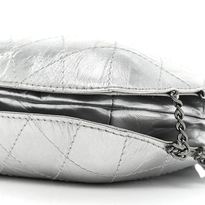 Chanel Metallic Aged Calfskin Quilted Small Gabrielle Bucket Silver 8 of 8
