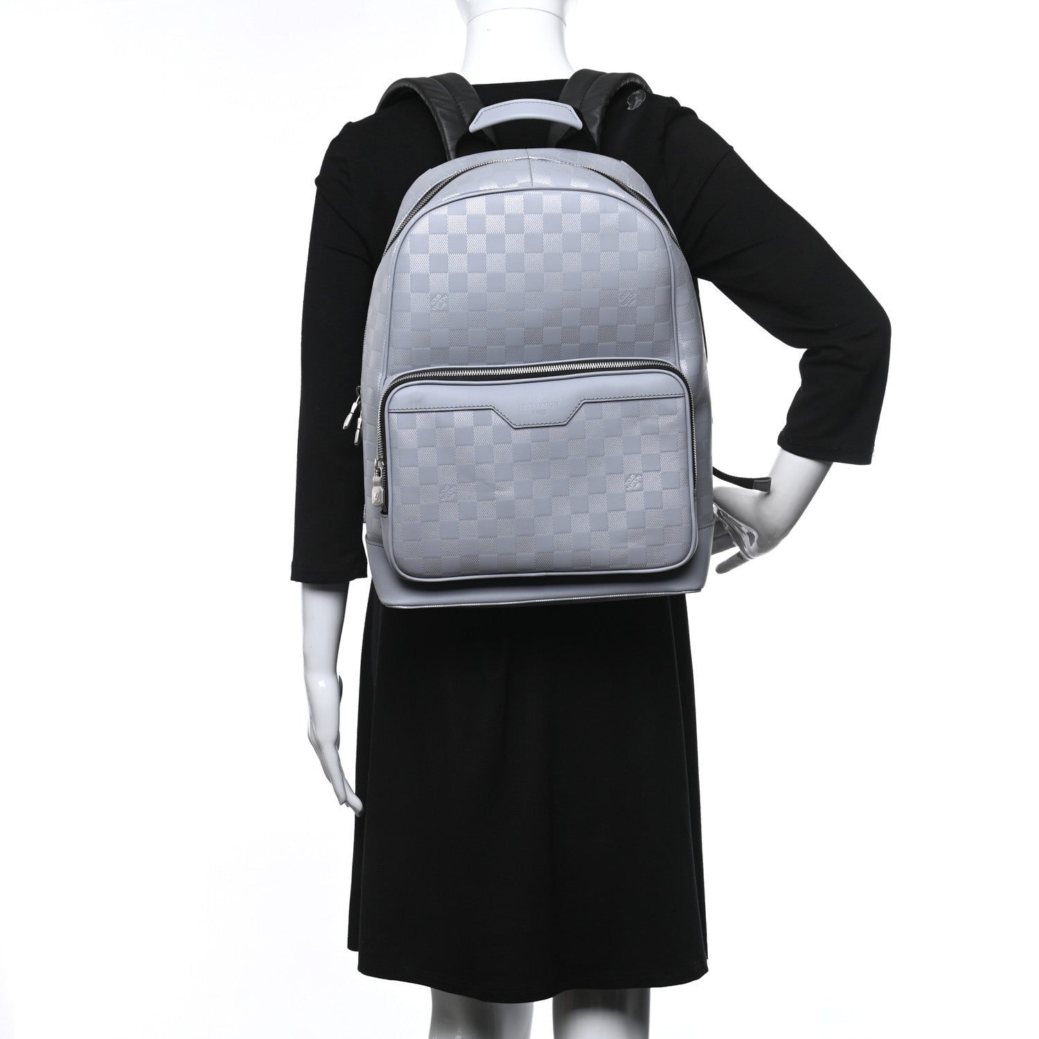 Louis Vuitton Damier Infini Gris Campus Backpack Silver 1 of 9
