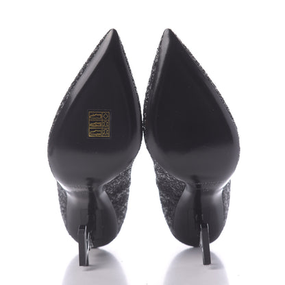 Saint Laurent Glitter Opyum 100 Pumps 38 Black 7 of 11