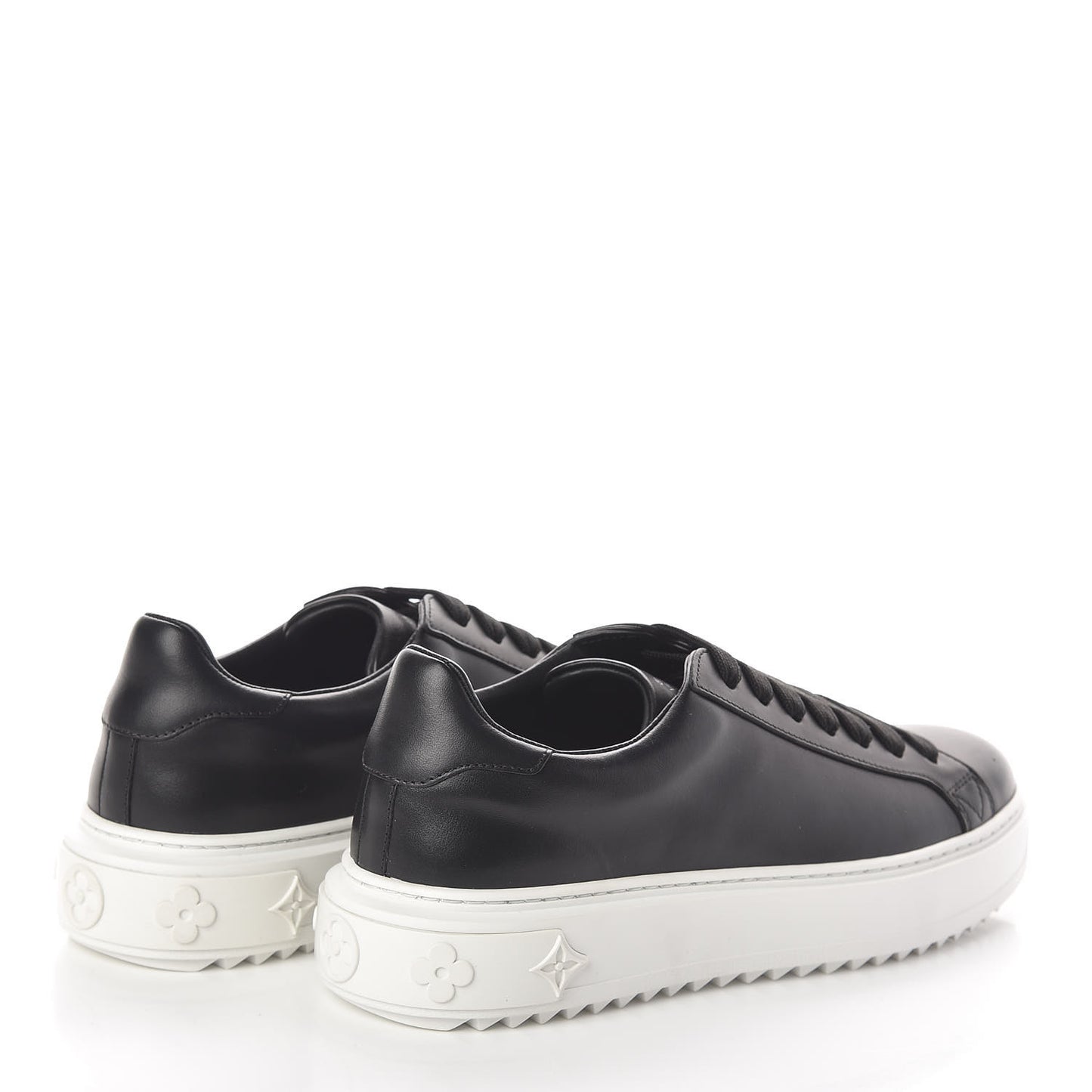 Calfskin Time Out Sneakers 38 Black