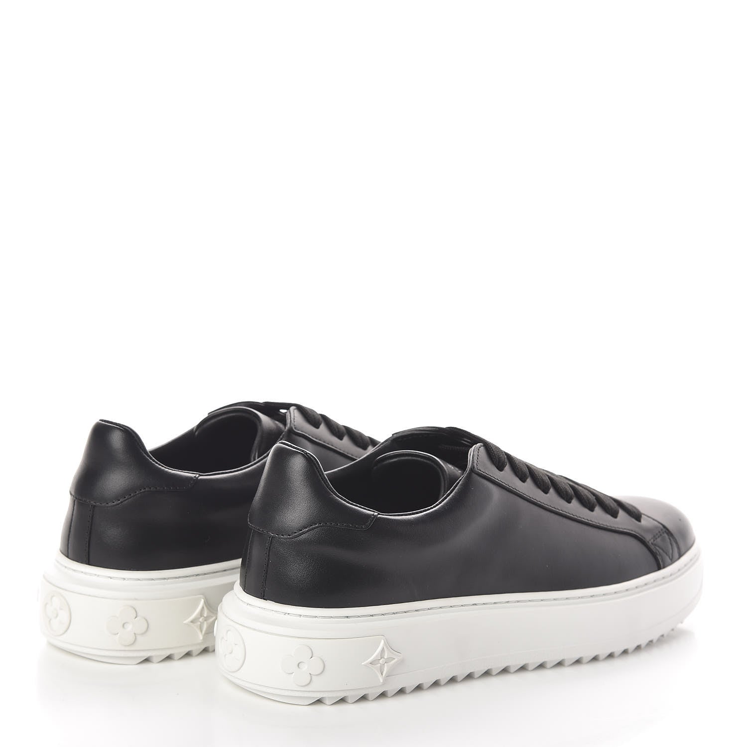 Louis Vuitton Calfskin Time Out Sneakers 38 Black 4 of 7
