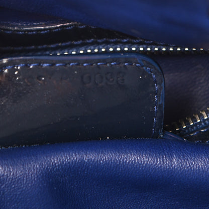 Christian Dior Patent Cannage Dior Soft Shopping Tote Blue 7 of 7