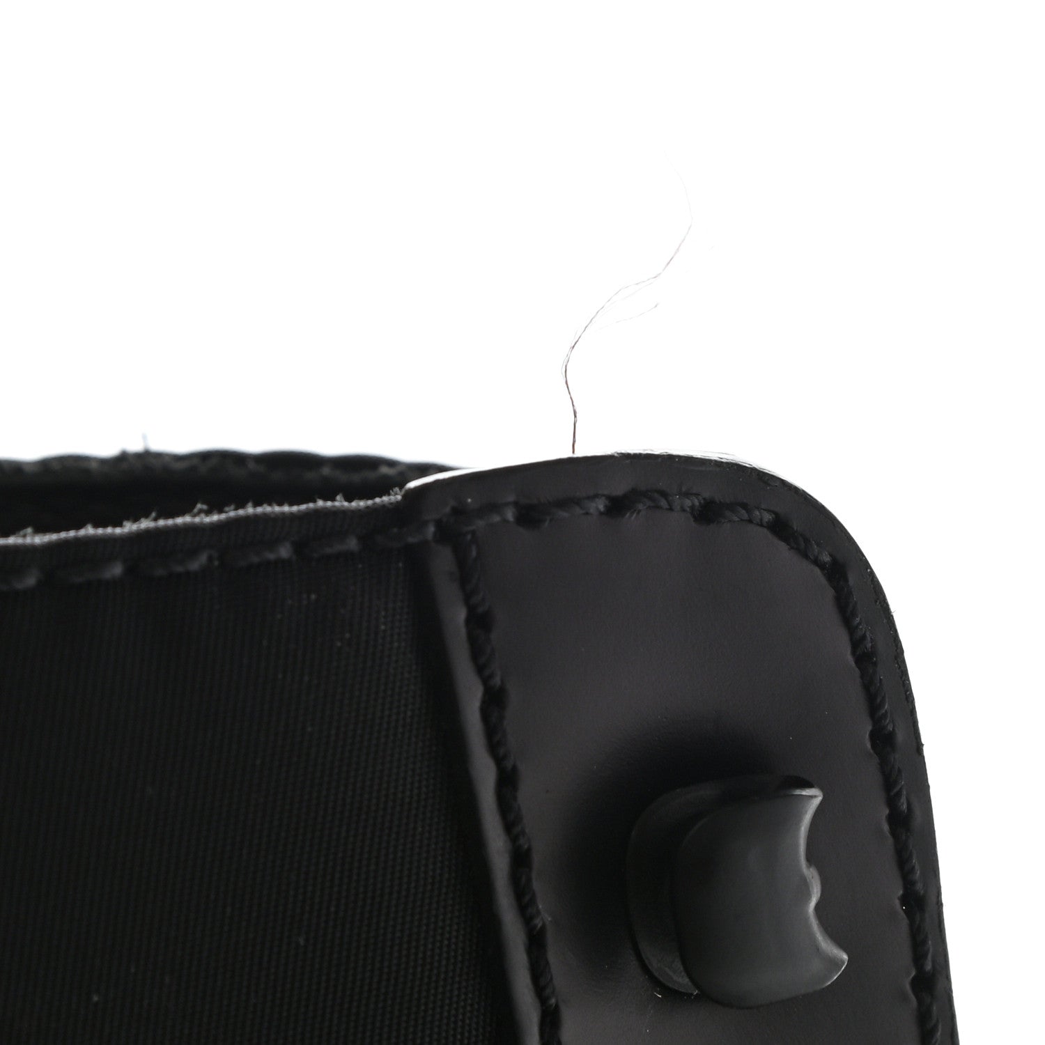 Prada Spazzolato Rois Re-Nylon Metal Triangle Logo Mens Monolith Pouch Pocket 60mm Combat Boots 7 Black 13 of 14