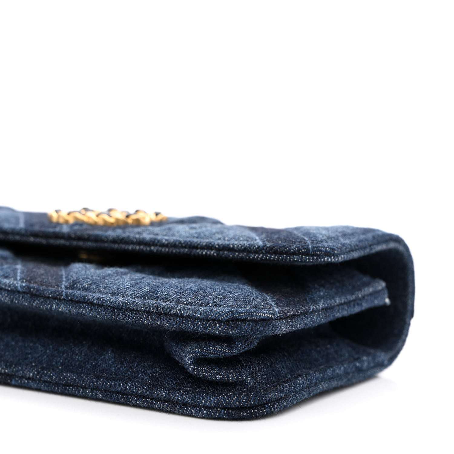 Chanel Denim Quilted Chanel 19 Flap Phone Holder With Chain Blue 10 of 10