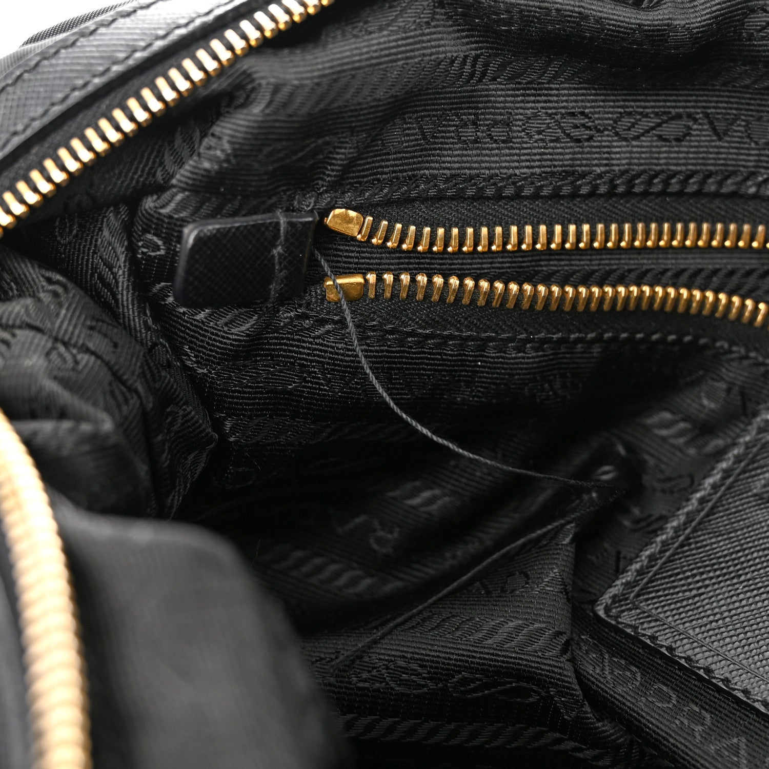 Prada Nylon Animalier Boston Bag Black 7 of 10