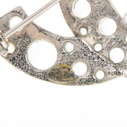 Chanel Crystal Large CC Brooch Silver 4 of 5