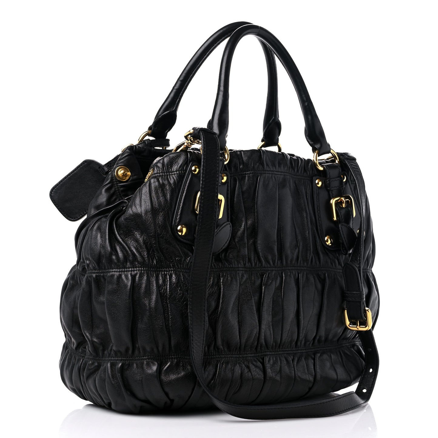 Nappa Gaufre Tote Black