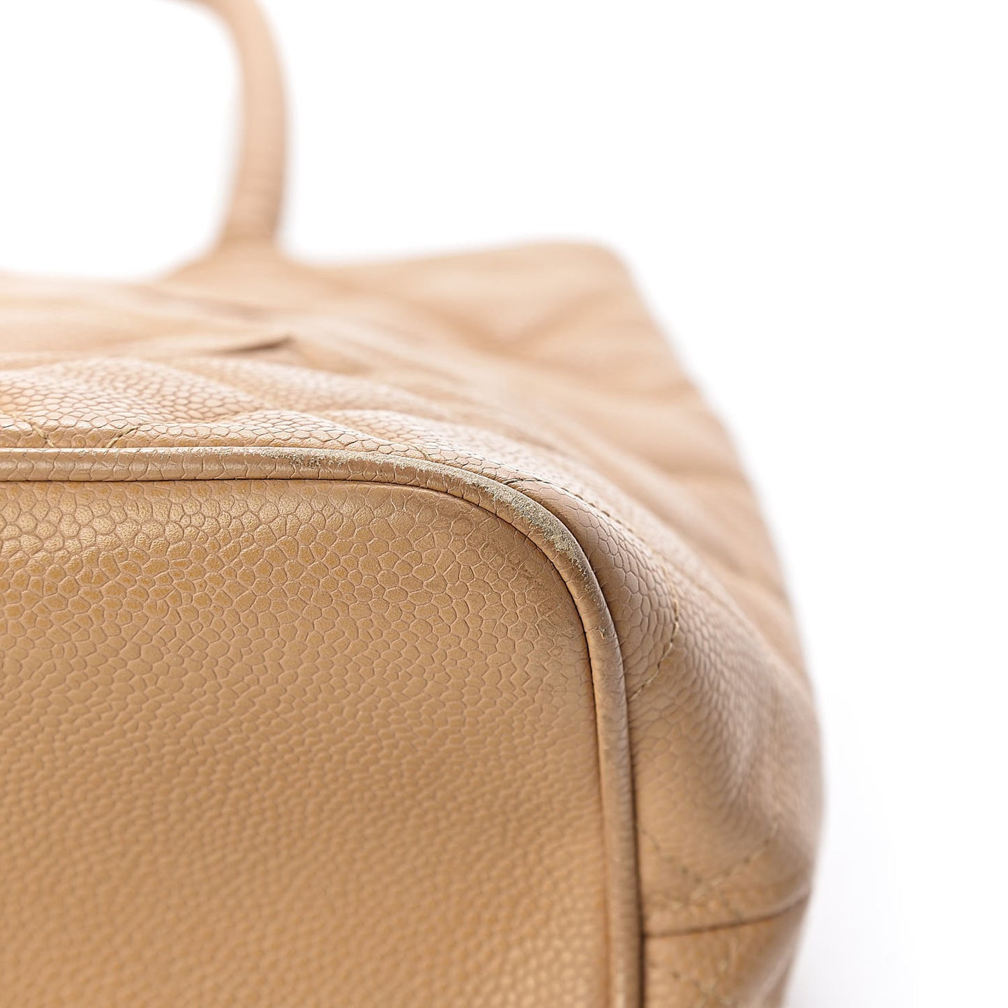 Caviar Quilted Medallion Tote Beige