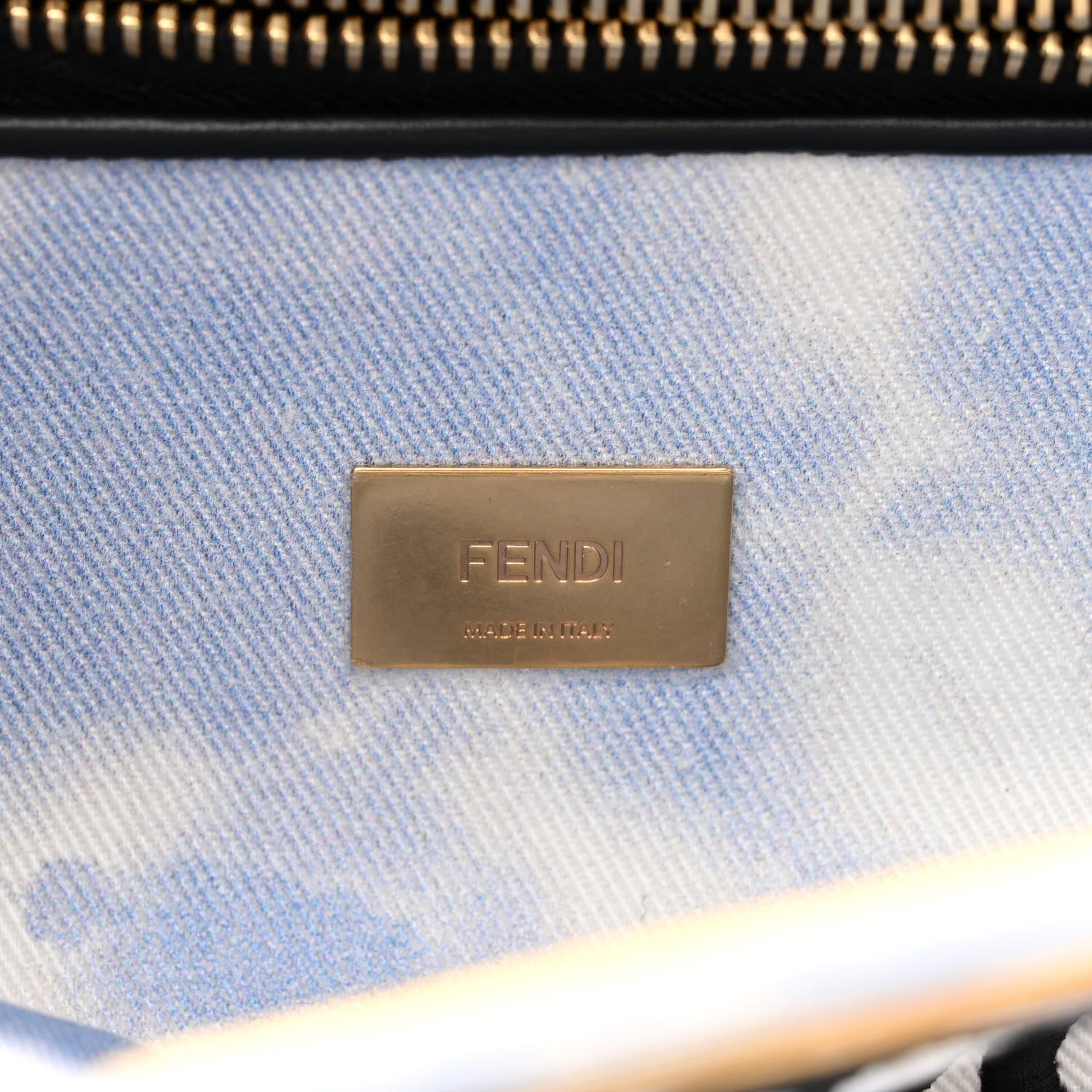 Fendi X JOSHUA VIDES Canvas Calfskin Flower Clouds Embroidered Medium Peekaboo Iconic Satchel California Sky 7 of 12