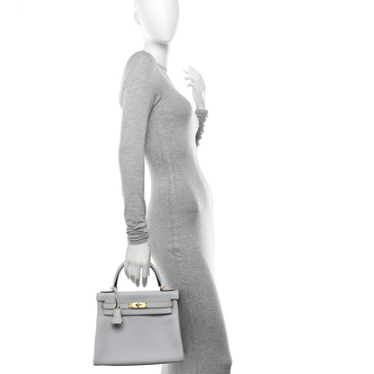 Hermes Taurillon Clemence Kelly Retourne 28 Bleu Pale 2 of 12