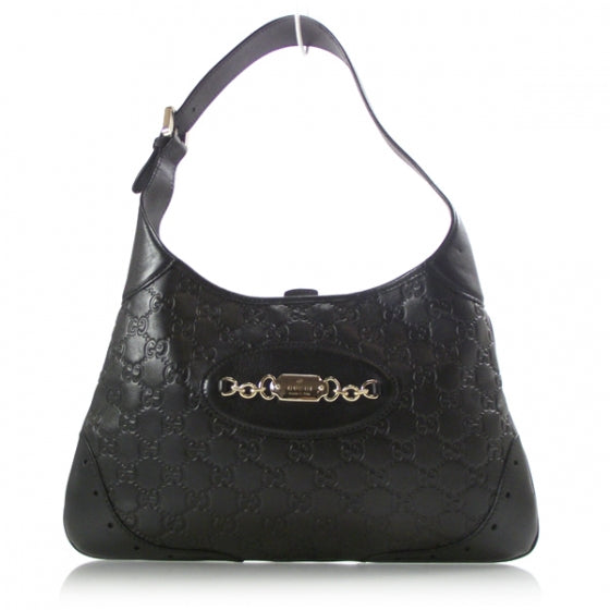 Guccissima Punch Hobo Black