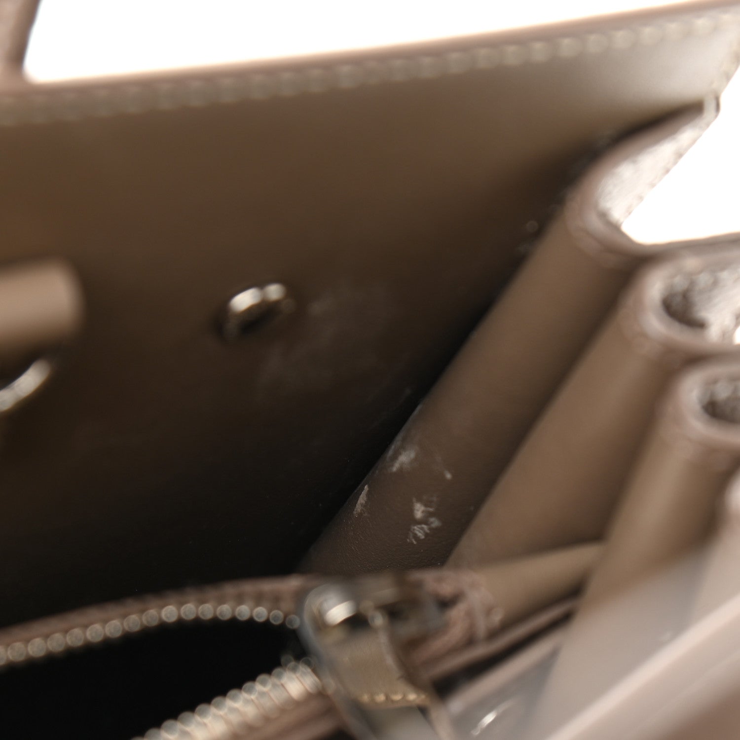 Saint Laurent Grained Calfskin Topstich Baby Sac De Jour Taupe 11 of 12