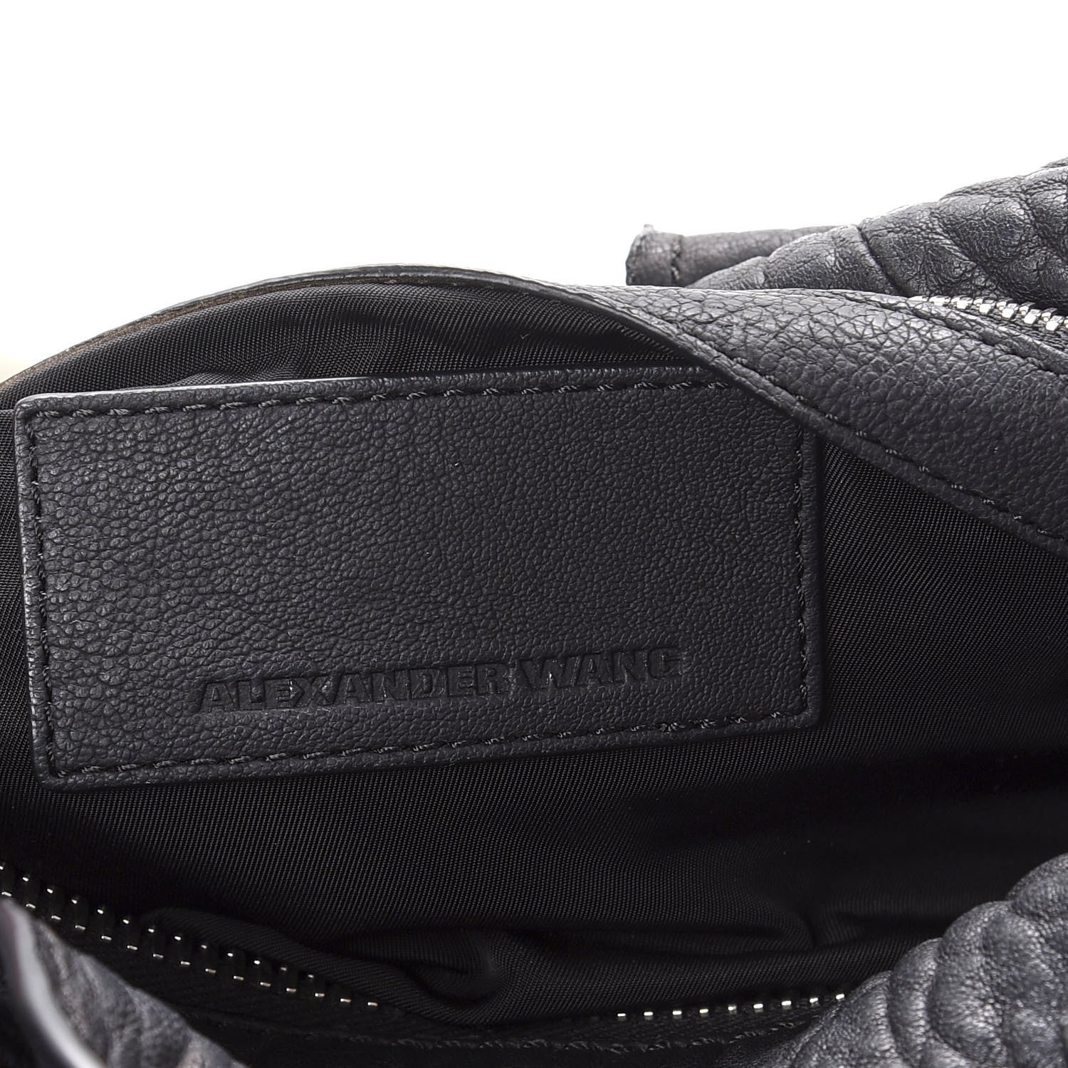 Alexander Wang Pebbled Lambskin Inside Out Rocco Black Clear Resin Hardware 7 of 10