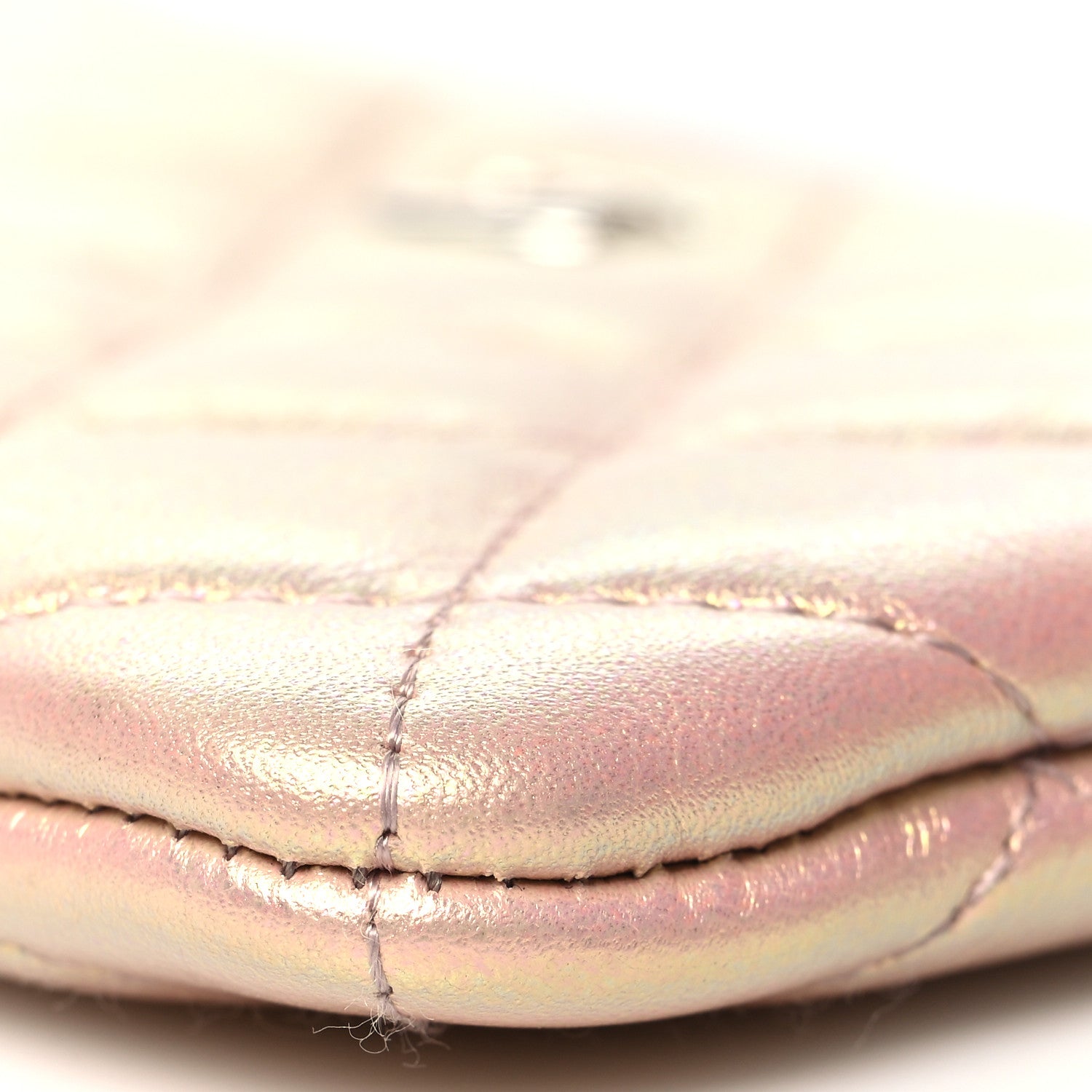 Chanel Iridescent Calfskin Quilted Small Cosmetic Case Pink 10 of 10