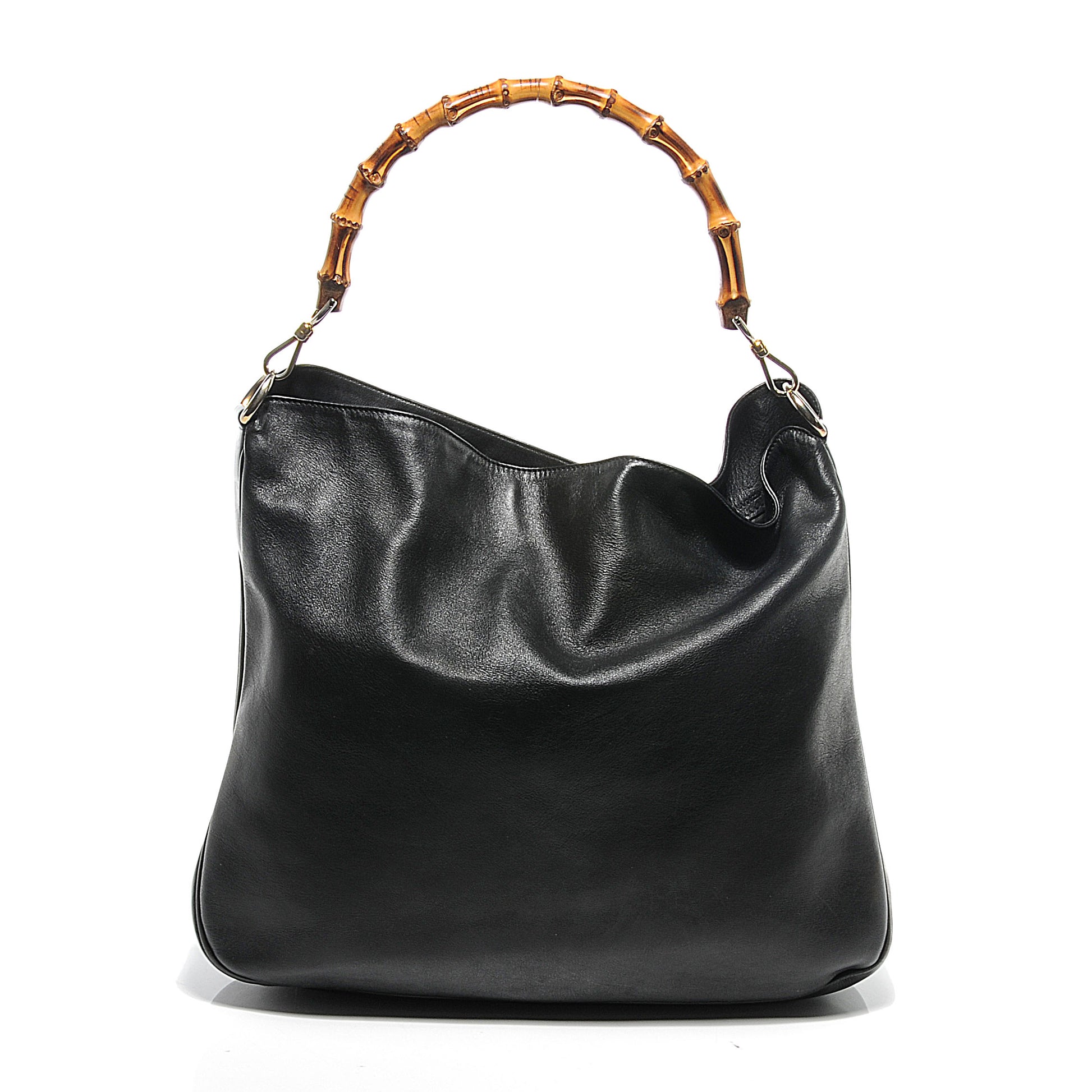 Gucci Leather Bamboo Top Handle Tote Black 1 of 8