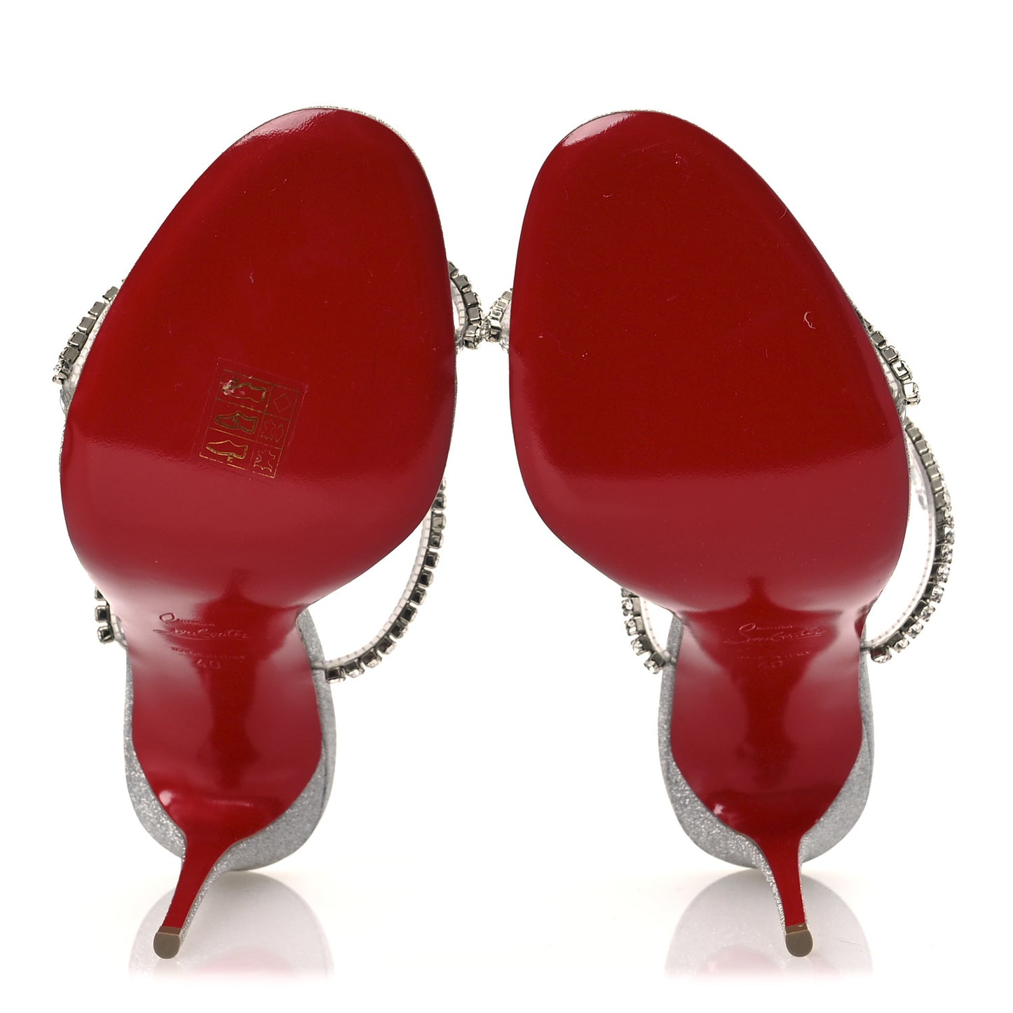 PVC Crystal Just Queen 100 Sandals 40 Silver