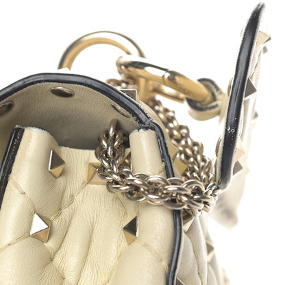 Valentino Garavani Nappa Small Rockstud Spike Shoulder Bag Light Ivory 9 of 9