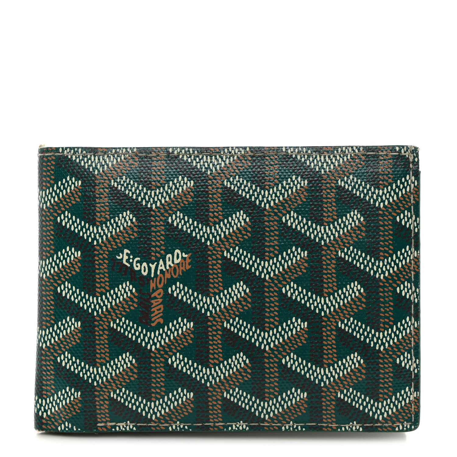 Goyard Goyardine Bi-Fold Victoire PM Wallet Green 1 of 10