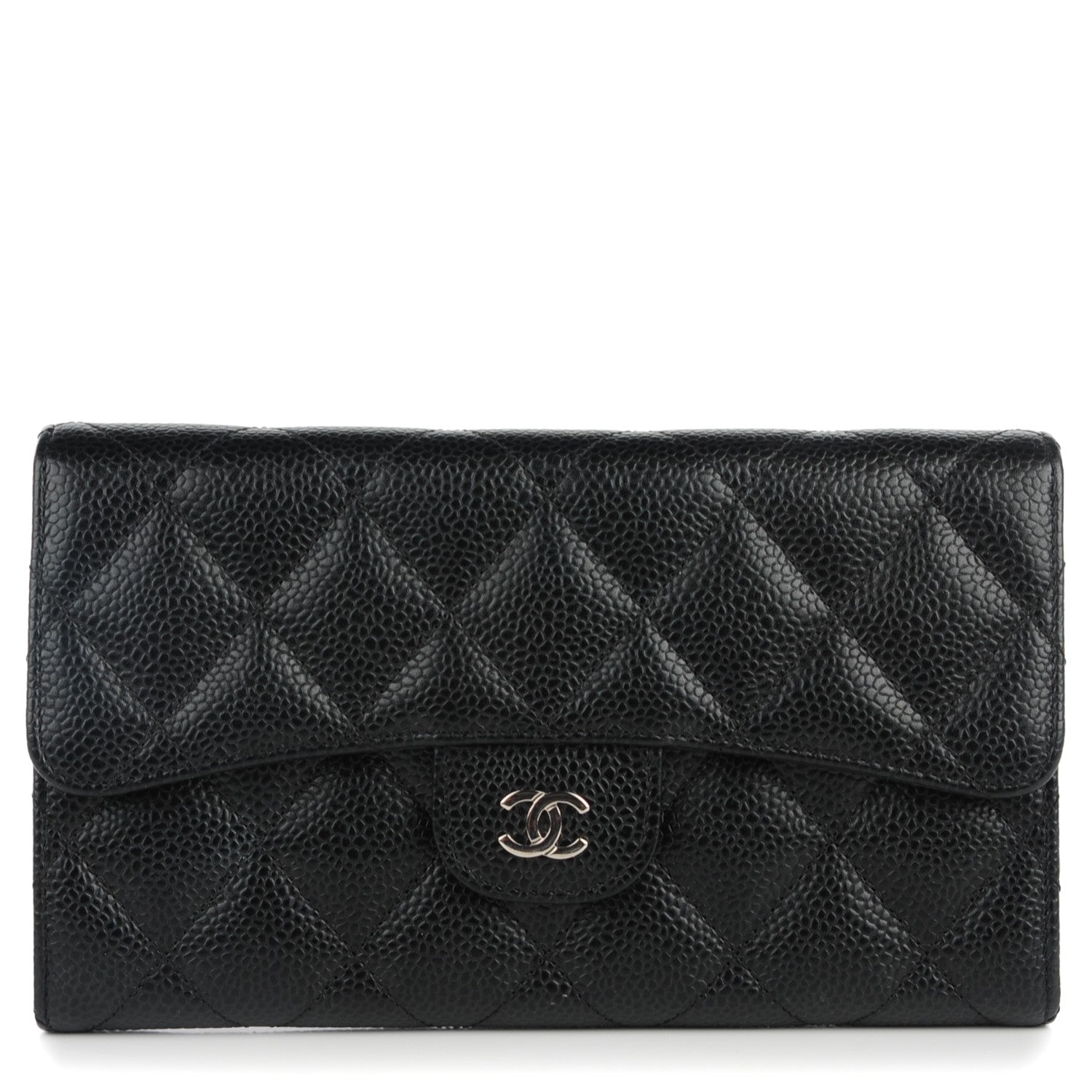 Chanel Caviar Quilted Large Flap Wallet Black 1 of 8