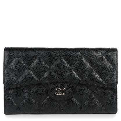 Chanel Caviar Quilted Large Flap Wallet Black 1 of 8
