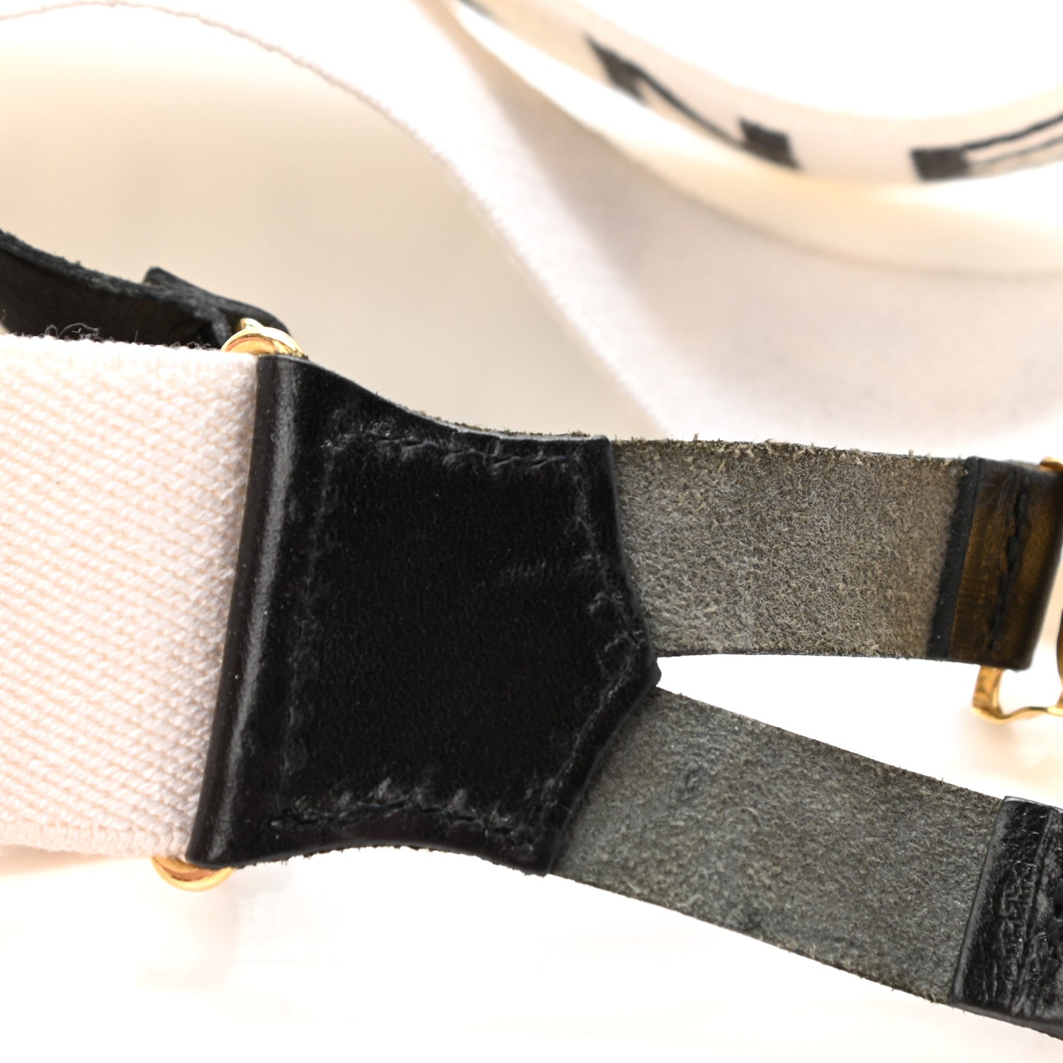 Chanel Logo Suspenders Black White 9 of 10