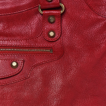 Balenciaga Sugar Goatskin Classic Gold Hardware City Rouge Rouge Coquelicot 8 of 16
