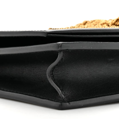 Saint Laurent Smooth Calfskin Classic Monogram Kate Tassel Chain Wallet Black 9 of 16