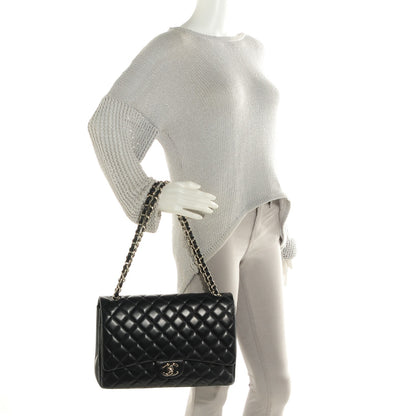 Chanel Lambskin Quilted Maxi Double Flap Navy 2 of 9