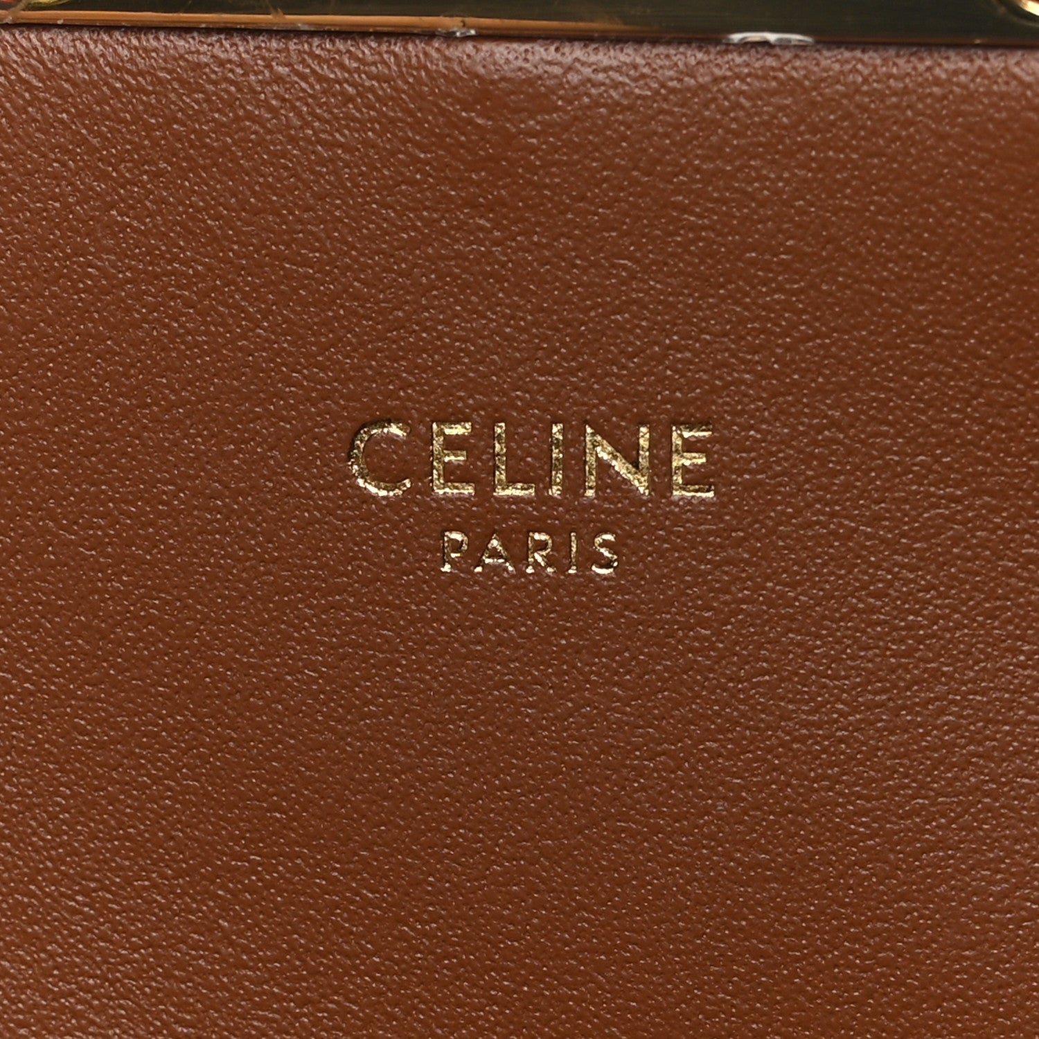 Celine Raffia Calfskin Teen Triomphe Natural Tan 6 of 8