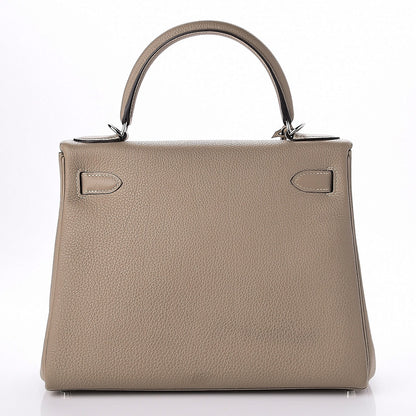 Hermes Taurillon Clemence Kelly Retourne 28 Gris Tourterelle 4 of 27