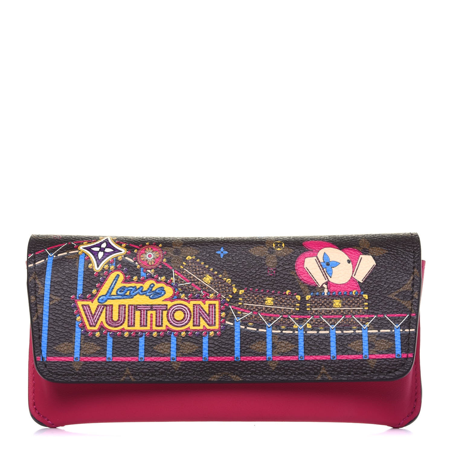 Louis Vuitton Monogram 2020 Christmas Animation Roller Coaster Woody Glasses Case Pivoine 1 of 10