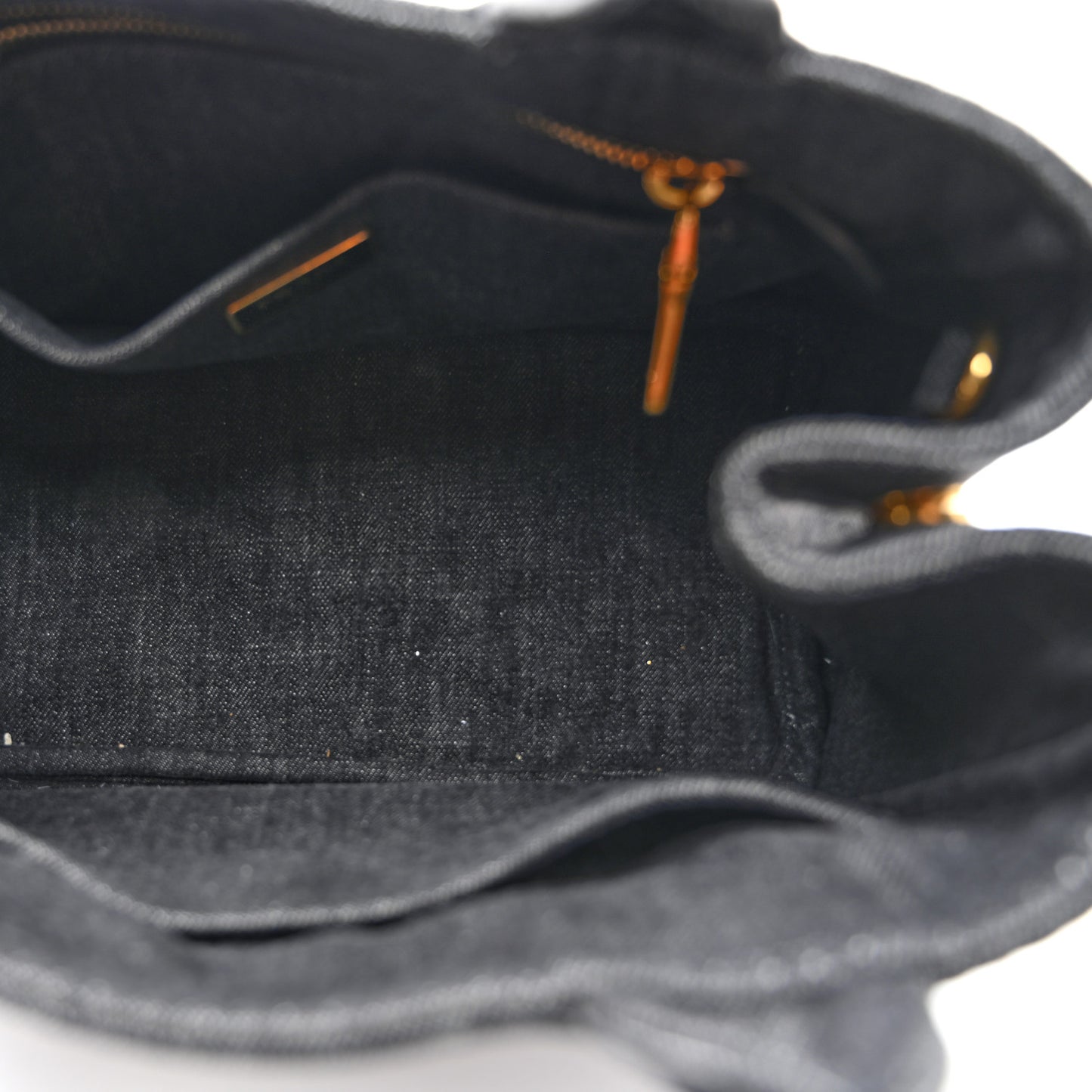 Denim Canapa Small Logo Tote Black