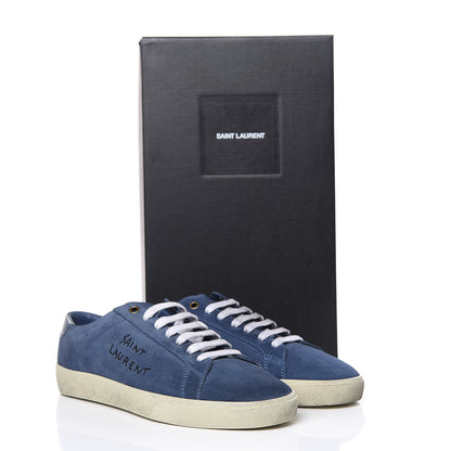 Saint Laurent Suede Mens Court Classic Sneakers 41 Denim 9 of 9