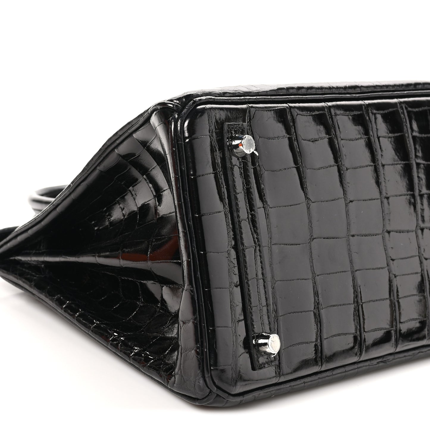 Shiny Niloticus Crocodile Birkin 30 Black